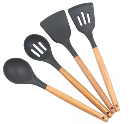 Ensemble de cuillère de spatule de silicone de ménage
