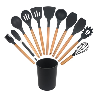 Ensemble de cuillère de spatule de silicone de ménage