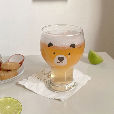 tasses faites sur commande mignonnes en verre de boissons de l'espace libre 400ml-600ml pour la bière
