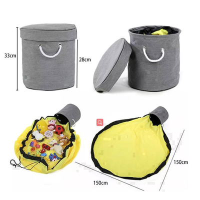 Jeu Mat Drawstring Toy Storage Bag de récipient d'entreposage du ménage des enfants adaptés aux besoins du client