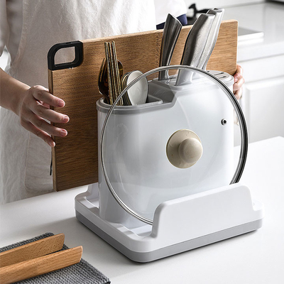Support multifonctionnel en plastique de stockage de couteau et de cuillère de vaisselle de cuisine