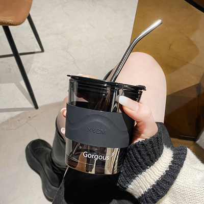 Les tasses en verre simples de boissons de coutume d'ISO14001 500ML attaquent pour le café de cappuccino