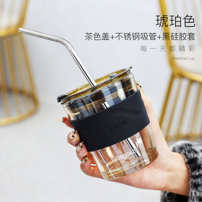 Les tasses en verre simples de boissons de coutume d'ISO14001 500ML attaquent pour le café de cappuccino
