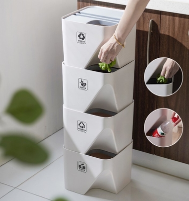 Poubelle modulaire séparable en plastique de cuisine pour les déchets de rebut