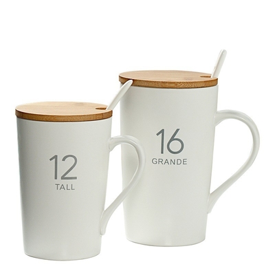 Tasses faites sur commande en céramique de boissons avec les tasses blanches de la sublimation 6oz de cuillère