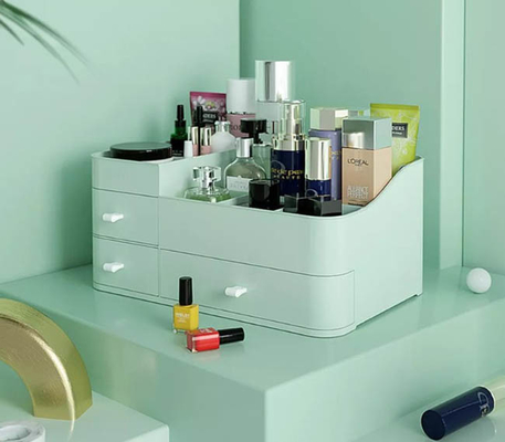 Organisateur cosmétique de maquillage de grande boîte de rangement de bureau en plastique de rouge à lèvres