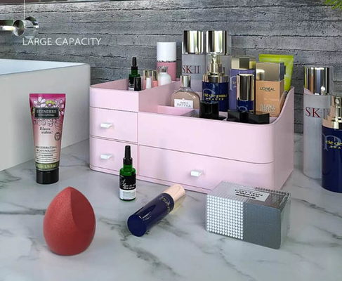 Organisateur cosmétique de maquillage de grande boîte de rangement de bureau en plastique de rouge à lèvres