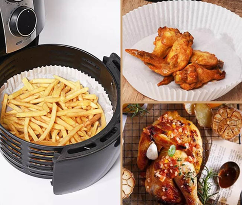 La cuisine usine le revêtement de papier jetable de barbecue de plat de friteuse de papier à l'épreuve des huiles d'air
