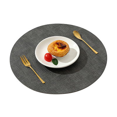 Tapis en cuir de Tableau de dîner de tapis d'endroit d'isolation de rond antidérapant résistant à la chaleur