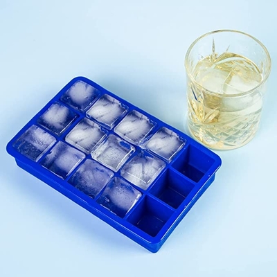 Glaçon de silicone de trous du rectangle 15 Tray Easy Release Ice Cube Tray Kitchen Tools