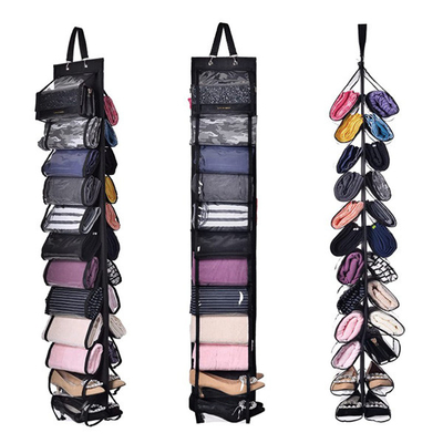 Support de stockage de collants de yoga, 24 articles de ménage indépendants de noir de compartiment de petit pain