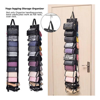 Support de stockage de collants de yoga, 24 articles de ménage indépendants de noir de compartiment de petit pain