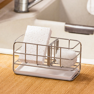 Support d'éponge pour l'évier de cuisine pour le bâton de partie supérieure du comptoir ou de mur avec le débordement automatique