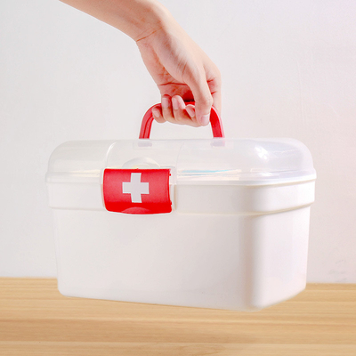 Boîte en plastique 1L-3L de médecine de plastique de premiers secours de produits d'articles de ménage médicaux portatifs