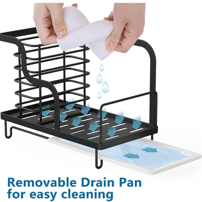 Support en acier d'éponge de Counter Organizer Stainless de chariot d'évier de cuisine
