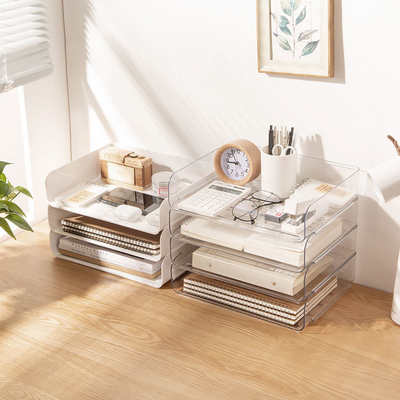 Organisateur de plastique empilable Drawers For Office de bureau de ménage