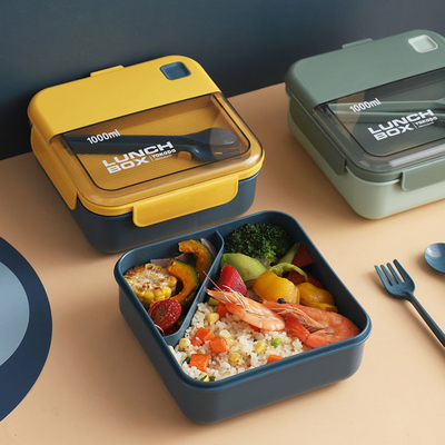 coffre-fort écologique du rectangle pp Bento Box Airtight Lunch Box de 1L 2L 3L pour la micro-onde