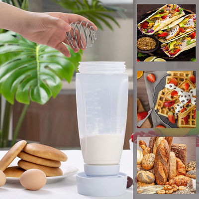 Bouteille de mélange de secousse de distributeur de pâte lisse de crêpe de Whiskware de bouteille de pâte lisse de main
