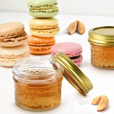 La bouche large Mini Caviar Glass Preserve Jars pour la confiture 100ml 40 place