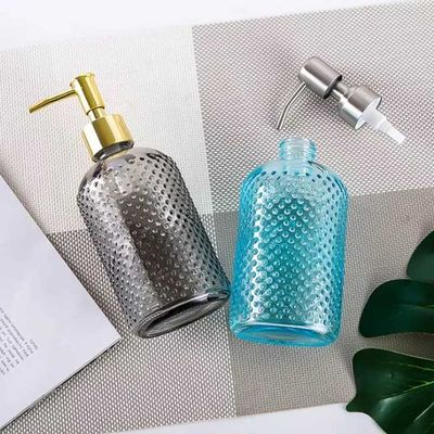 Bouteille en verre de salle de bains de shampooing d'aseptisant des articles de ménage 400ml avec la pompe de distributeur