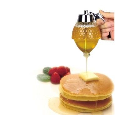 Compagnon acrylique transparent de petit pain du pot à miel 200ml de distributeur libre de miel d'égouttement