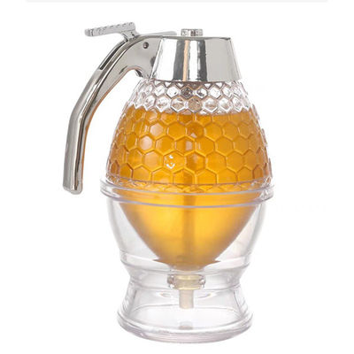 Compagnon acrylique transparent de petit pain du pot à miel 200ml de distributeur libre de miel d'égouttement