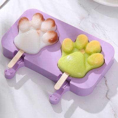 Moule pourpre de crème glacée du silicone DIY avec des approvisionnements de cuisine de bâton
