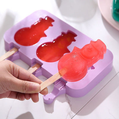 Moule pourpre de crème glacée du silicone DIY avec des approvisionnements de cuisine de bâton