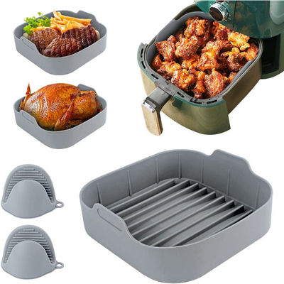 Panier réutilisable sûr de silicone de friteuse d'air de nourriture de pot de silicone de friteuse d'air