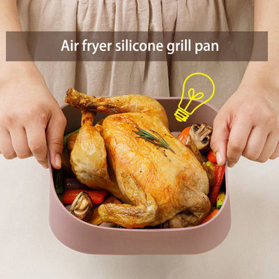 Panier réutilisable sûr de silicone de friteuse d'air de nourriture de pot de silicone de friteuse d'air
