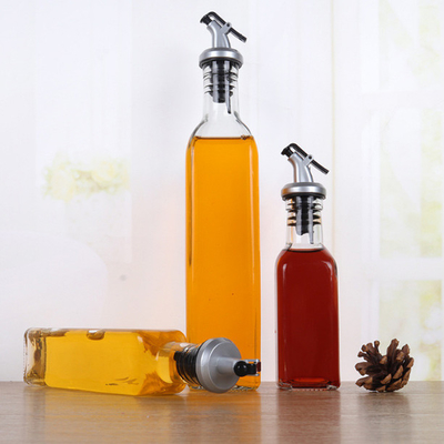 Conteneur en verre clair d'huile d'Olive Oil Dispenser Bottles Cooking pour la cuisine