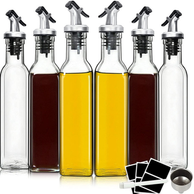 Conteneur en verre clair d'huile d'Olive Oil Dispenser Bottles Cooking pour la cuisine