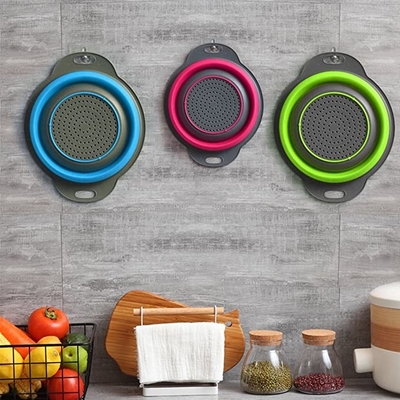 Approvisionnements se pliants de cuisine en vrac de panier de drain d'évier de filtre de légume fruit de silicone