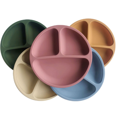 Plats multi divisés d'aspiration de silicone de gamelle de compartiment pour des bébés