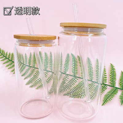 12oz 16oz couvercle de 25oz Juice Glass Cup With Straw et en bambou