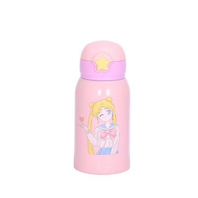 Bouteille du flacon des doubles de mur d'acier inoxydable enfants de vide avec le sac 600ML