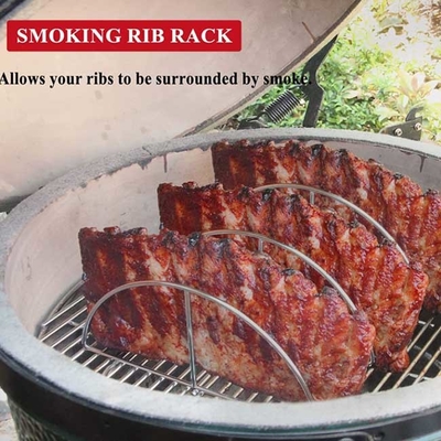 Bifteck Rib Rack Holder d'outils et d'accessoires de BARBECUE de barbecue