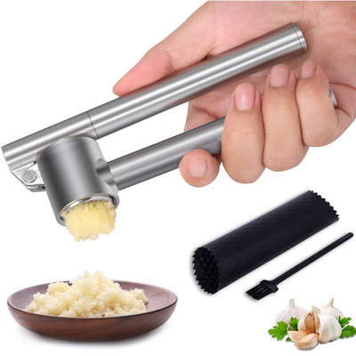 Ensemble de broyeur et de Peeler d'ail d'acier inoxydable de la preuve 304 de rouille de hache-viande de presse d'ail