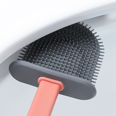 Brosse en plastique de toilette de silicone de produits d'articles de ménage multi mignons de couleur avec le support