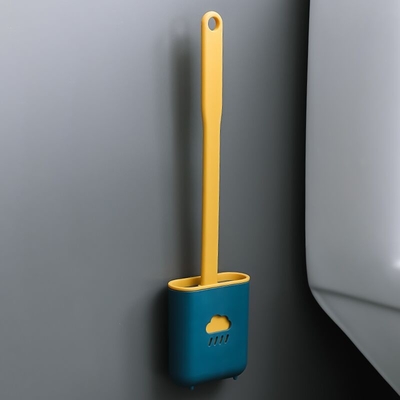 Brosse en plastique de toilette de silicone de produits d'articles de ménage multi mignons de couleur avec le support