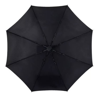 Parapluie fois de produits d'articles de ménage 3 ouverts automatiques en plastique protégeant du vent avec le logo