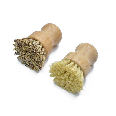 Le poil en bois de noix de coco de poignée de cuisine d'ODM balayent le volume pour Pan Pot Cleaning