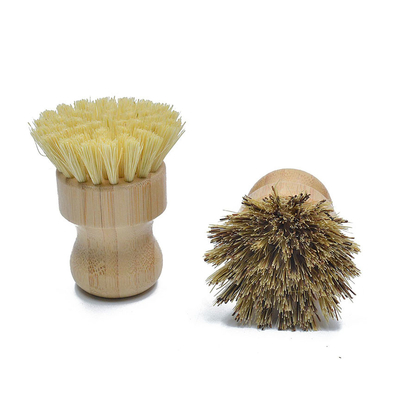 Le poil en bois de noix de coco de poignée de cuisine d'ODM balayent le volume pour Pan Pot Cleaning