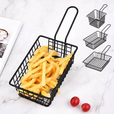 Les approvisionnements en vrac de cuisine d'acier inoxydable cuisent le panier à la friteuse pour le restaurant