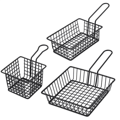 Les approvisionnements en vrac de cuisine d'acier inoxydable cuisent le panier à la friteuse pour le restaurant