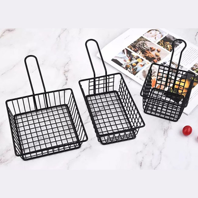 Les approvisionnements en vrac de cuisine d'acier inoxydable cuisent le panier à la friteuse pour le restaurant