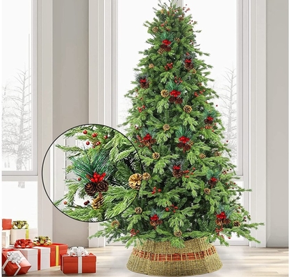 Aiguilles artificielles de pin de fruit rouge de PVC pour Mini Christmas Tree Ornaments