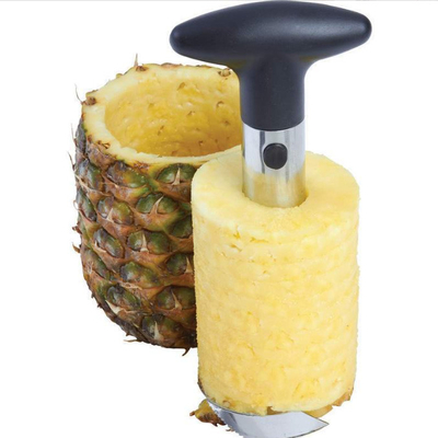 Épluchez la trancheuse de dénoyautage d'outil d'acier inoxydable d'ananas libre d'articles de ménage avec la poignée détachable