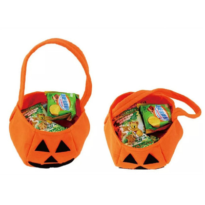 Noël non-tissé de Halloween ornemente le des bonbons ou un sort de seau de sucrerie de potiron