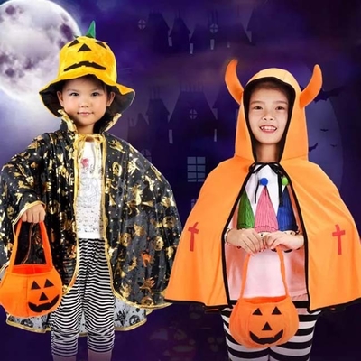 Noël non-tissé de Halloween ornemente le des bonbons ou un sort de seau de sucrerie de potiron